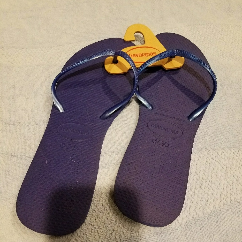 Navy flip flops brand new